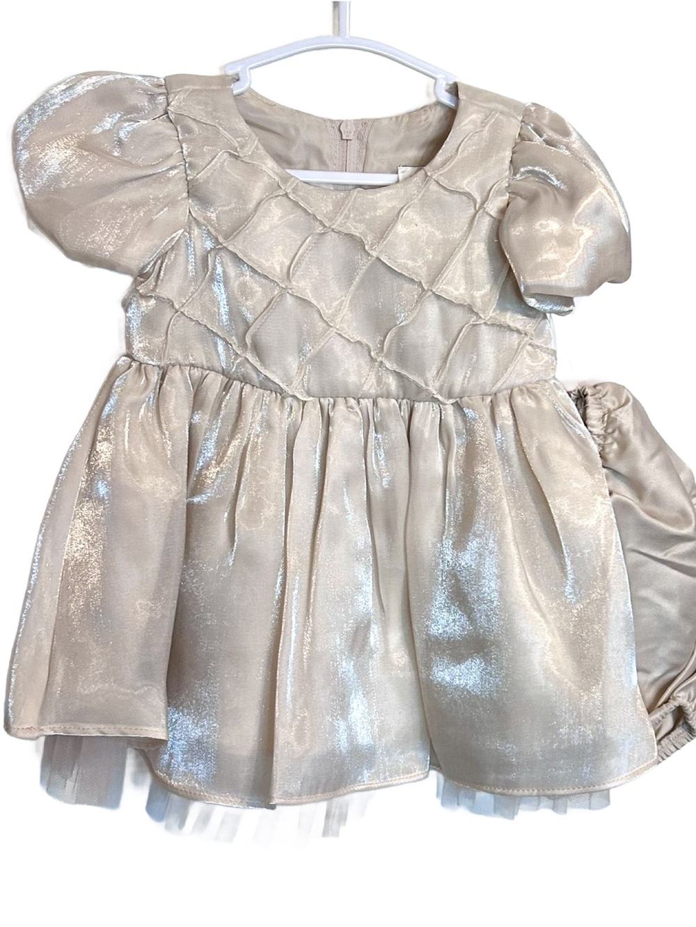 Rare Editions 3-6 or 6-9 month Baby Girls Shimmer Social Dress. NWT